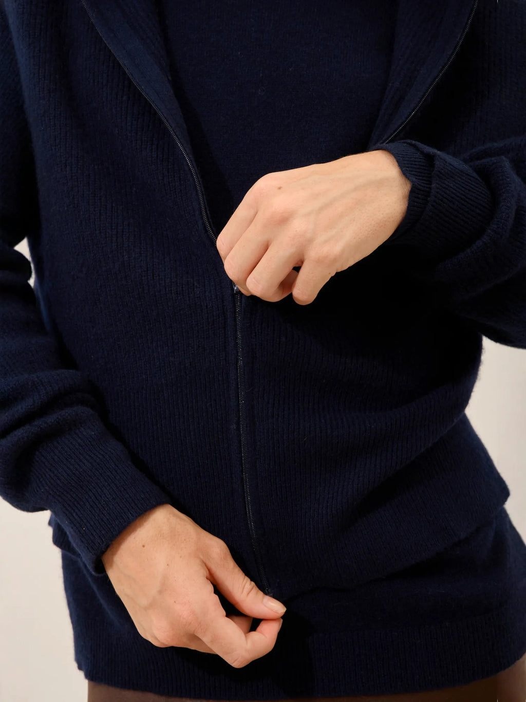 HELGA Gilet Zippé Capuche Bleu Marine