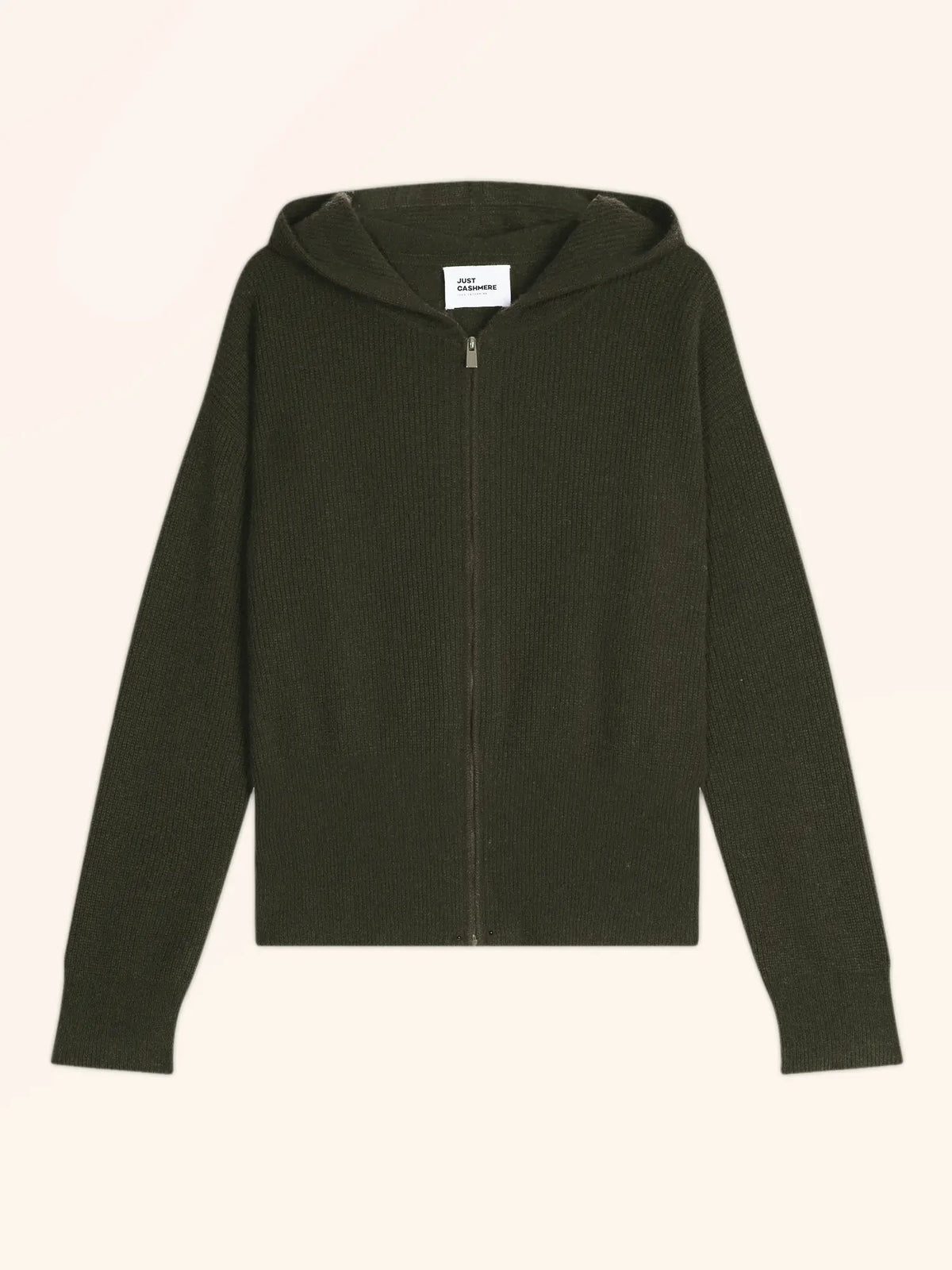 HELGA Gilet Zippé Capuche Kaki