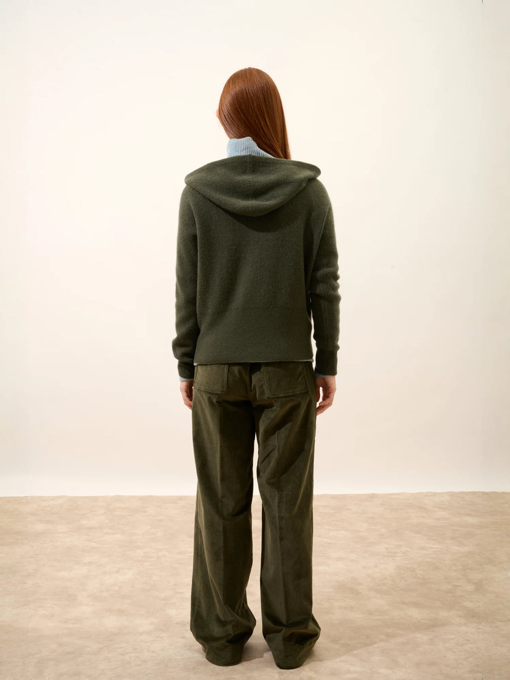 HELGA Vest Zipped Hooded Khaki