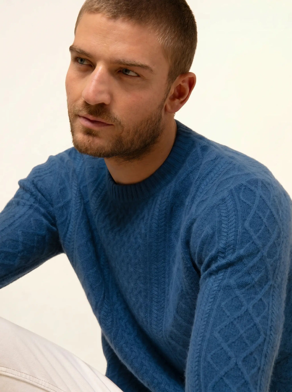 THURID Pullover Rundhalsausschnitt 4-fädig Pfauenblau