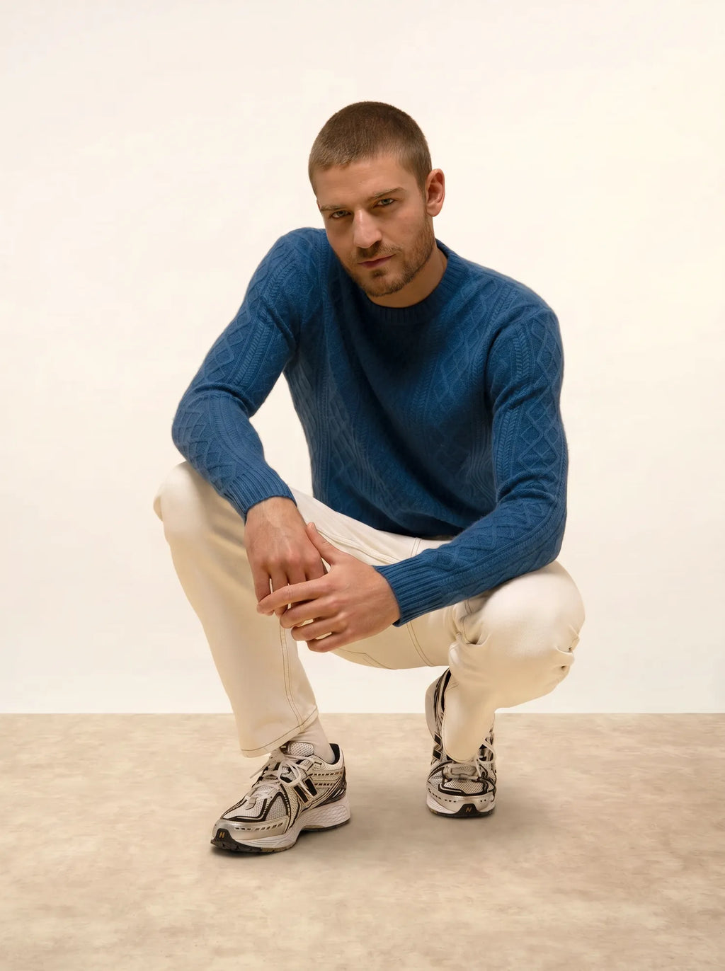 THURID Pullover Rundhalsausschnitt 4-fädig Pfauenblau