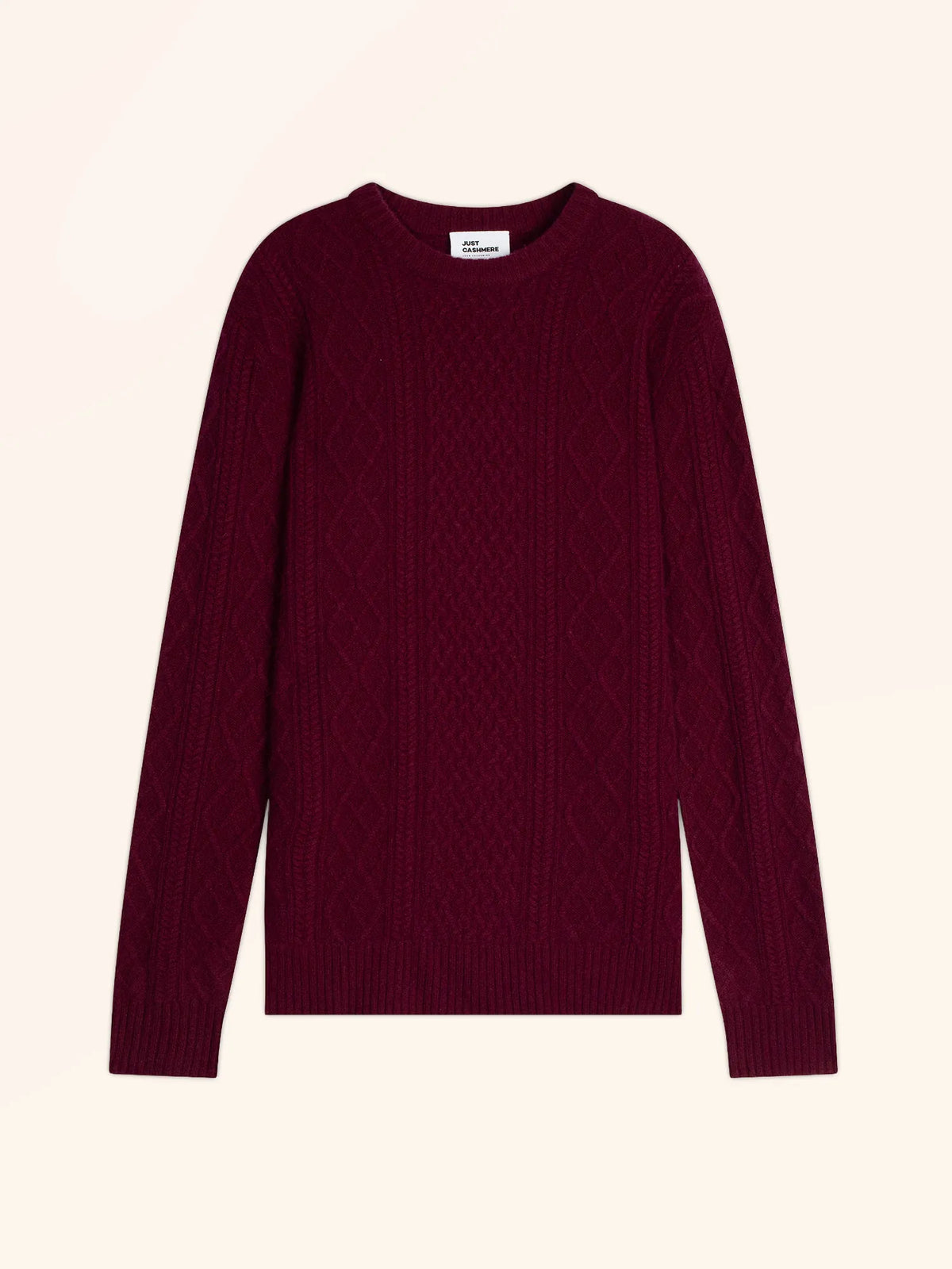 THURID Pull Col Rond 4 Fils Bordeaux