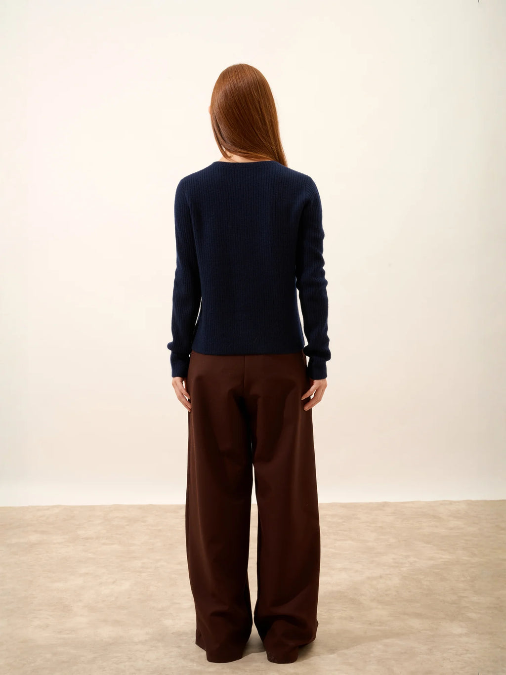 SIGRUN Pullover Rundhalsausschnitt 4-fädig Marineblau