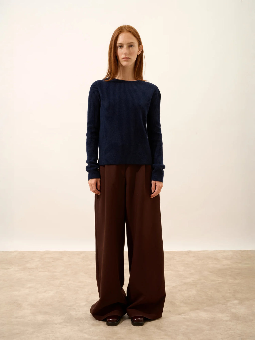 SIGRUN Pullover Rundhalsausschnitt 4-fädig Marineblau