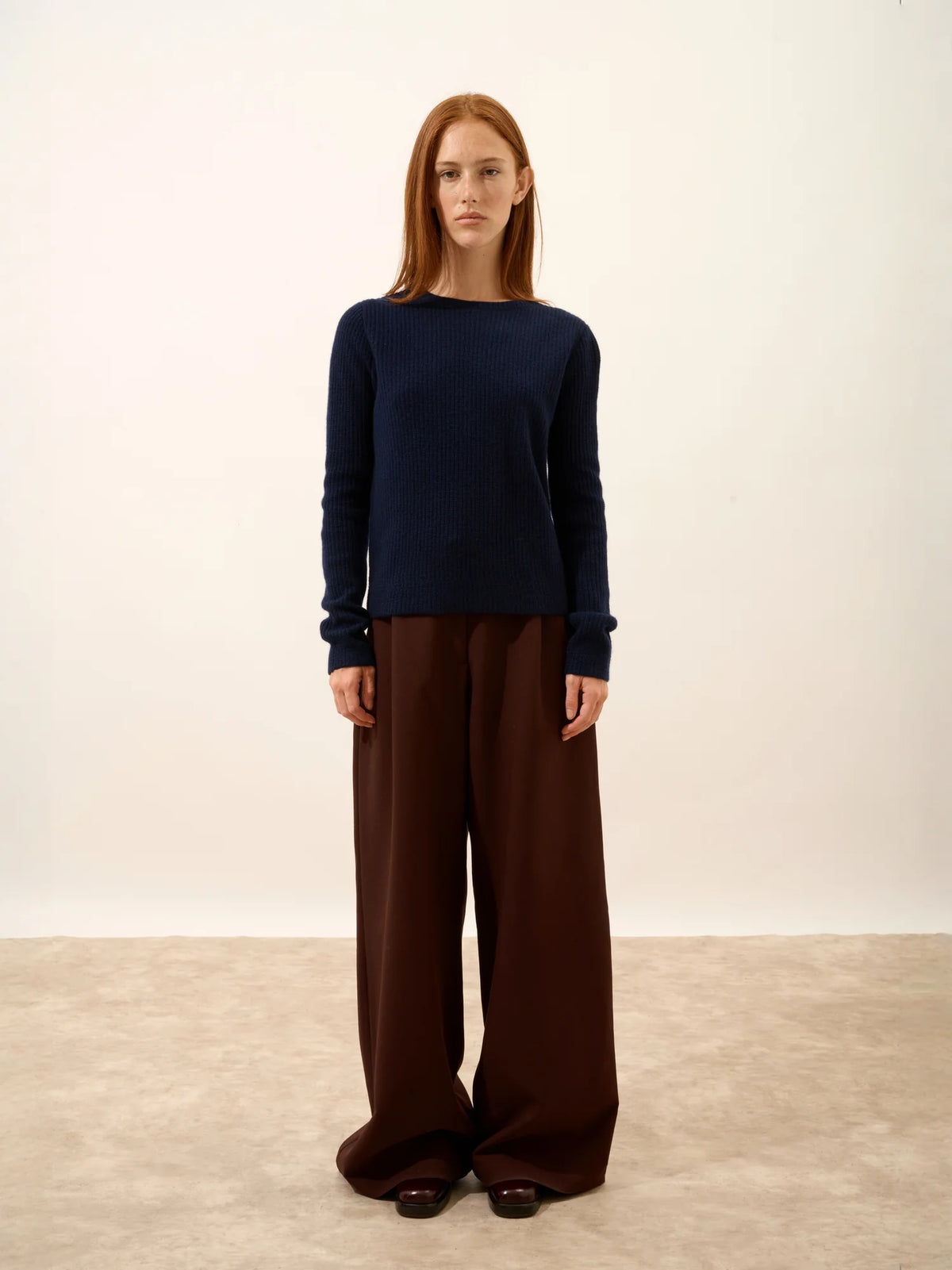 SIGRUN Pullover Rundhalsausschnitt 4-fädig Marineblau