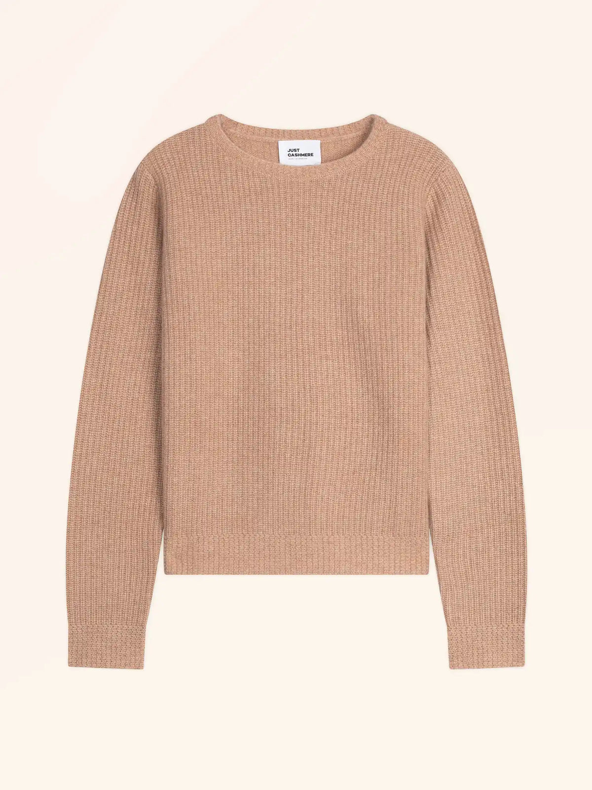 SIGRUN Pullover Rundhalsausschnitt 4-fädig Camel meliert