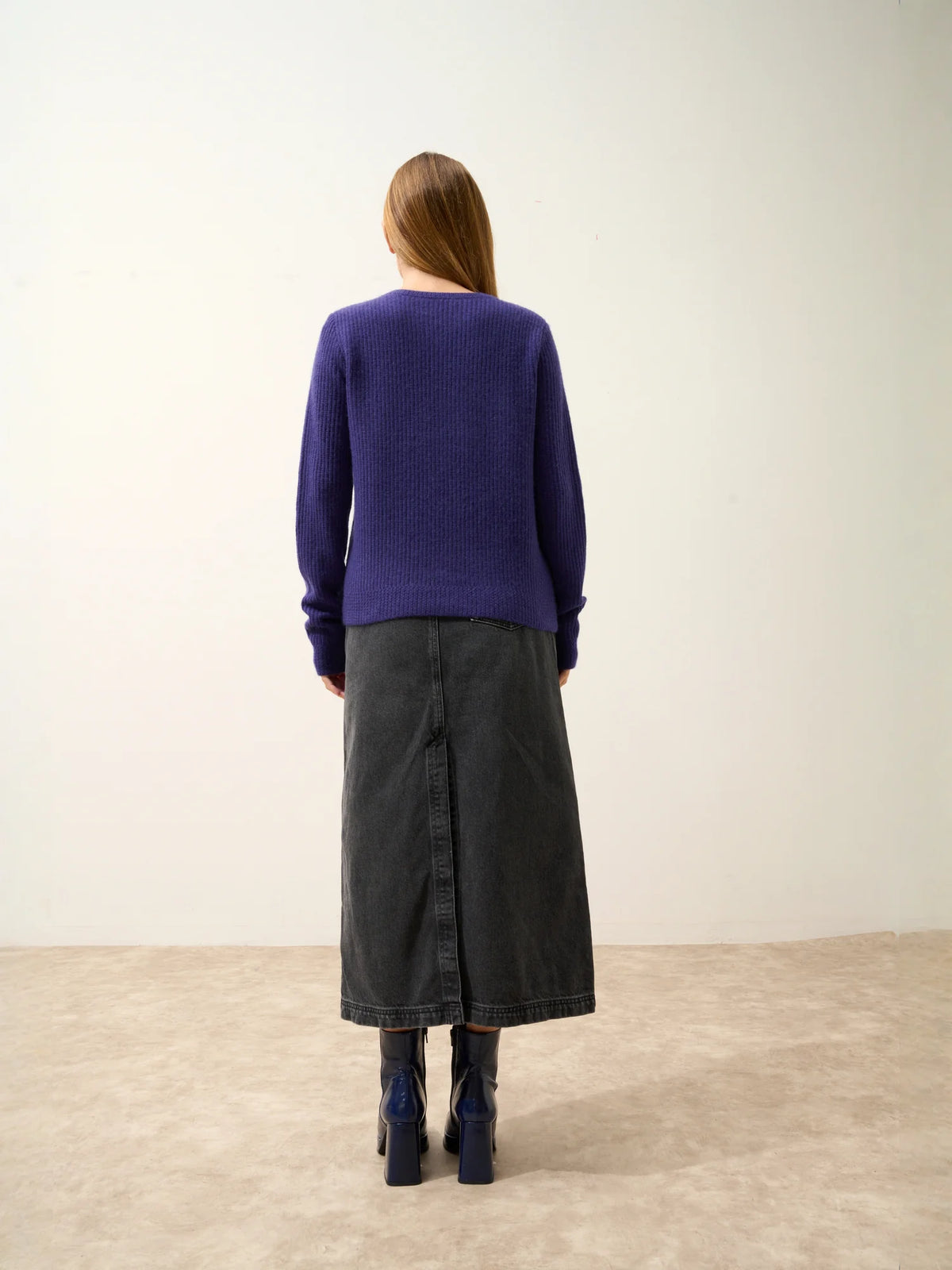 SIGRUN Sweater Crew Neck 4 Ply Deep Purple