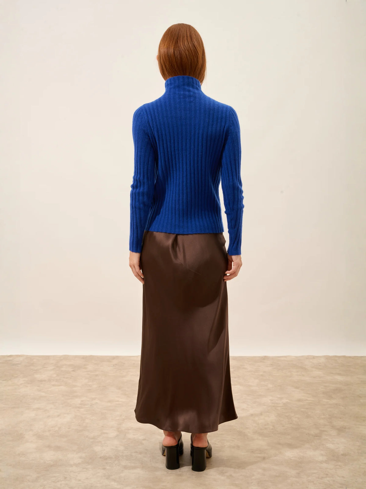 SUNNEVA Pullover Stehkragen 4-fädig Ultramarin