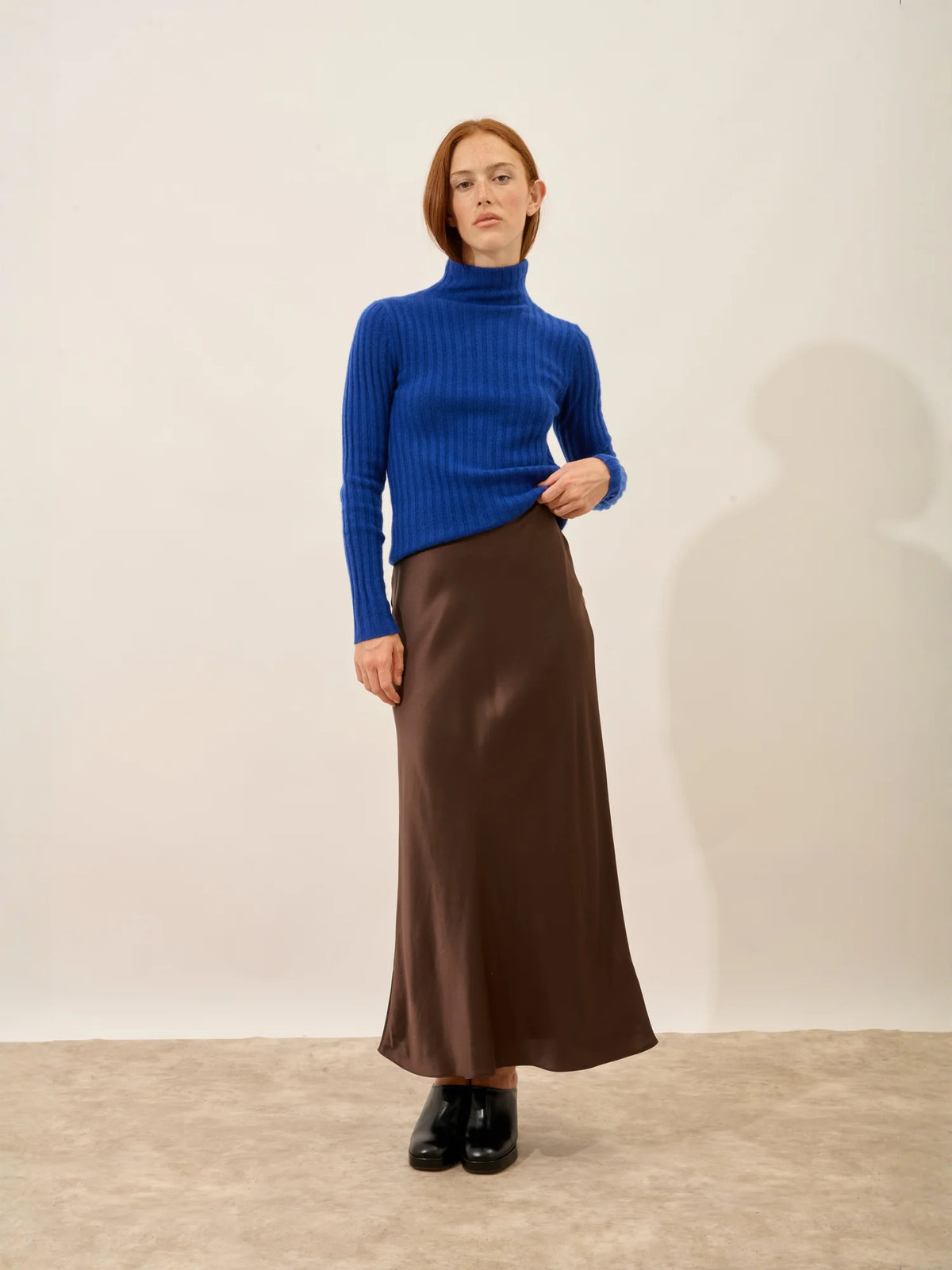 SUNNEVA Pullover Stehkragen 4-fädig Ultramarin