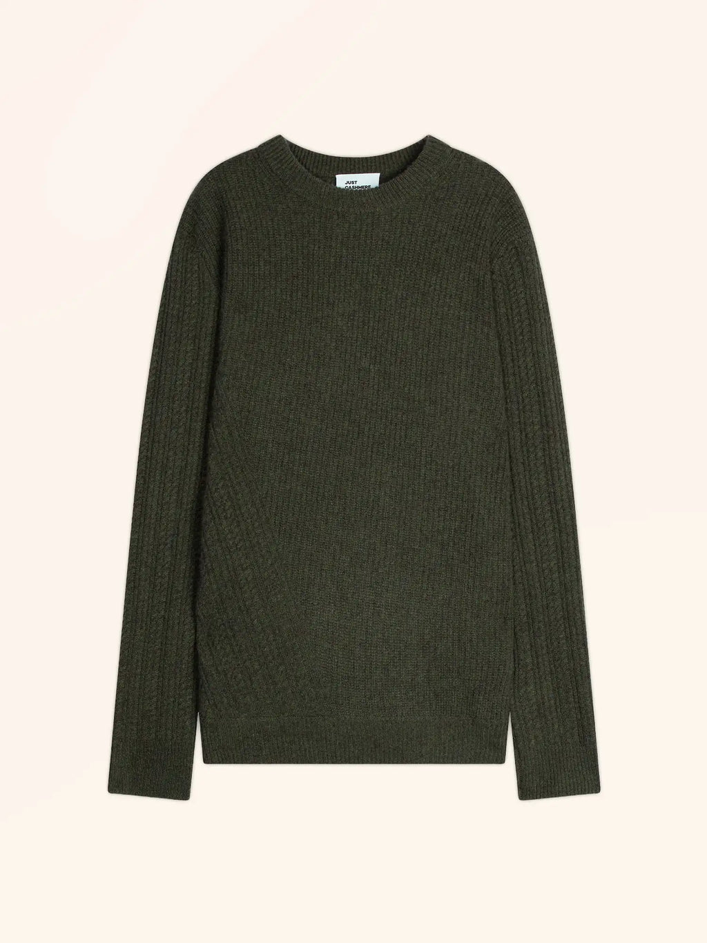 LUKKA Pullover Rundhalsausschnitt 4-fädig Khaki meliert