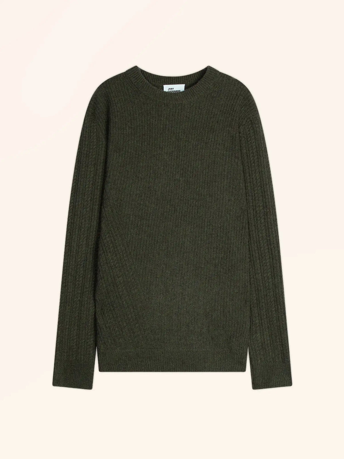 LUKKA Pull Col Rond 4 Fils Kaki Chiné
