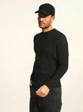 LUKKA Sweater Crew Neck 4 Ply Black