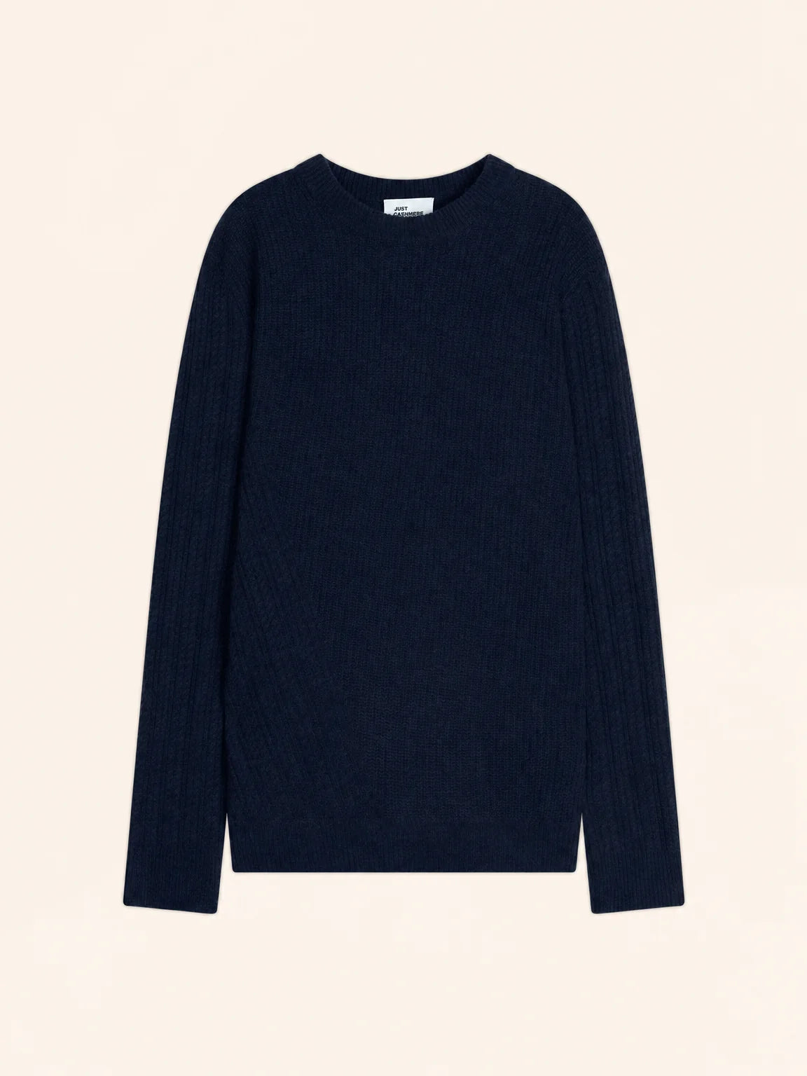 LUKKA Pull Col Rond 4 Fils Bleu Marine