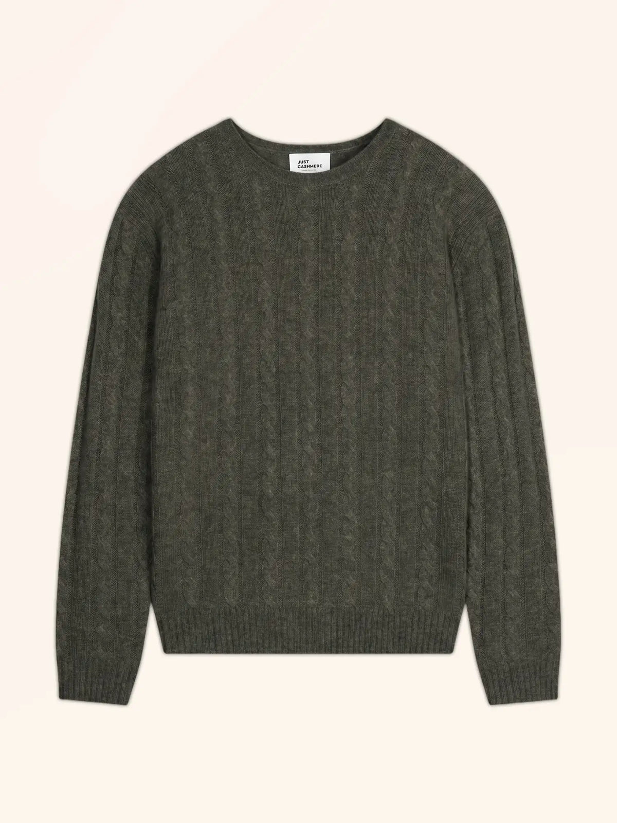 DARRI Pull Col Rond 4 Fils Kaki Chiné