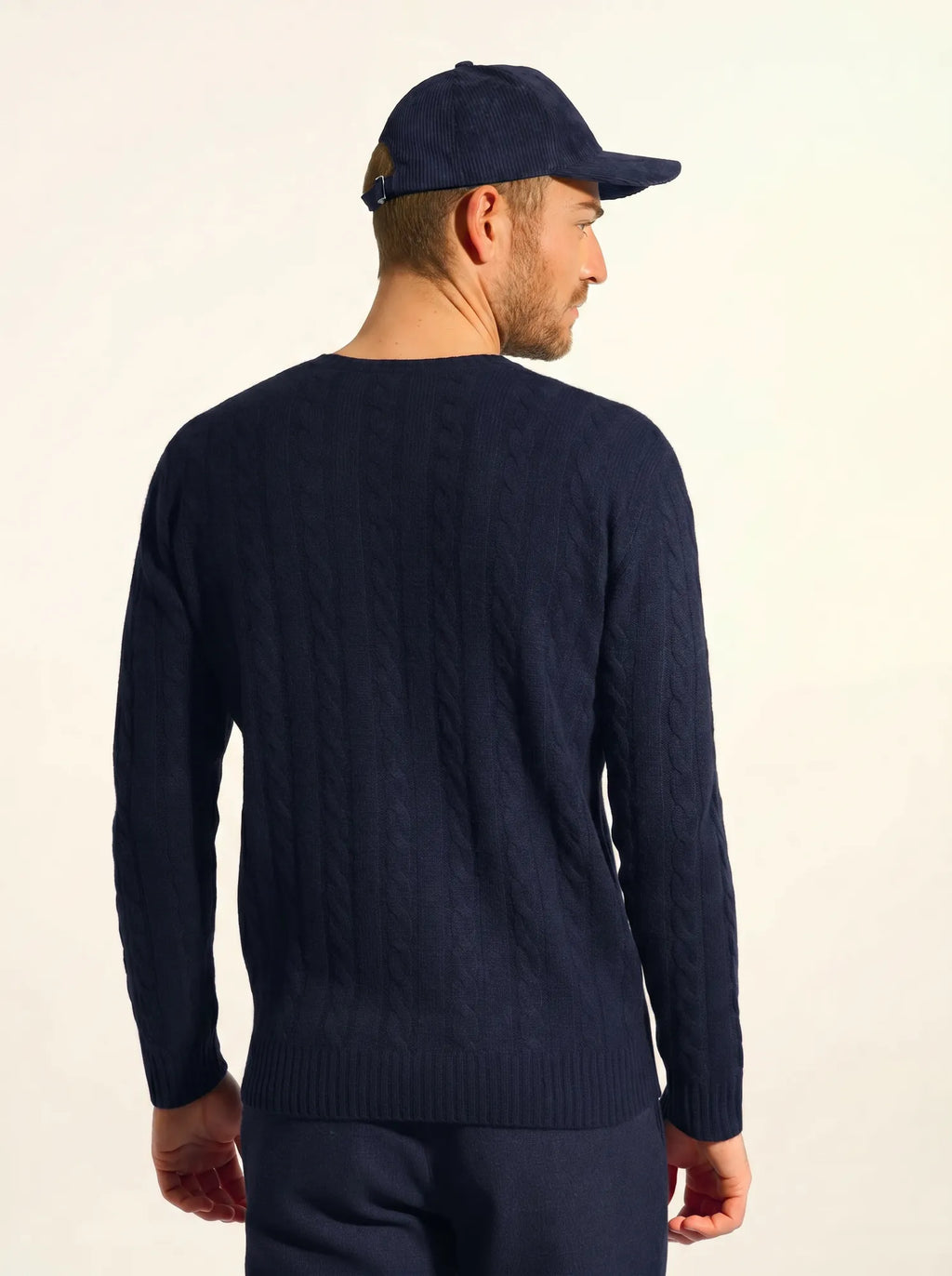 DARRI Sweater Crew Neck 4 Ply Navy