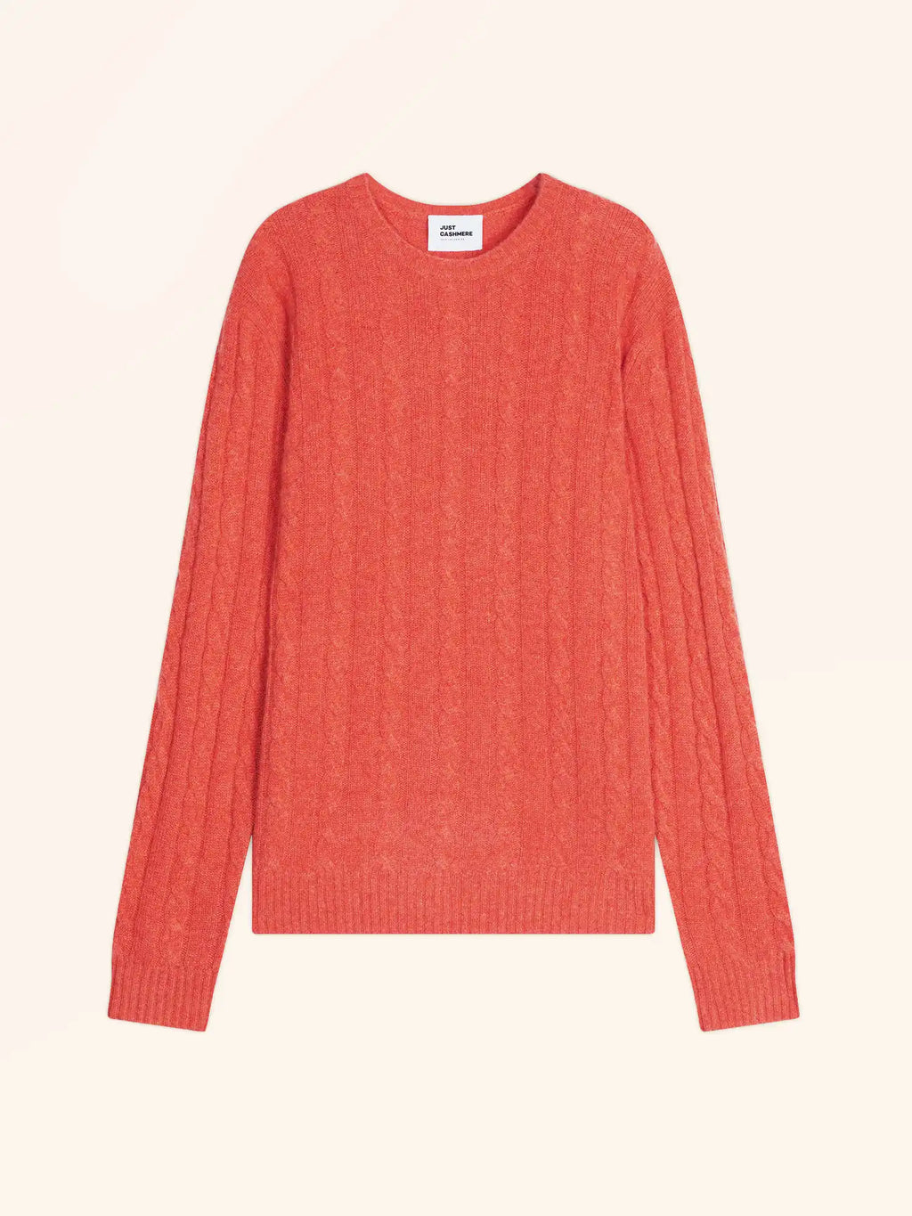 DARRI Pull Col Rond 4 Fils Orange Chiné