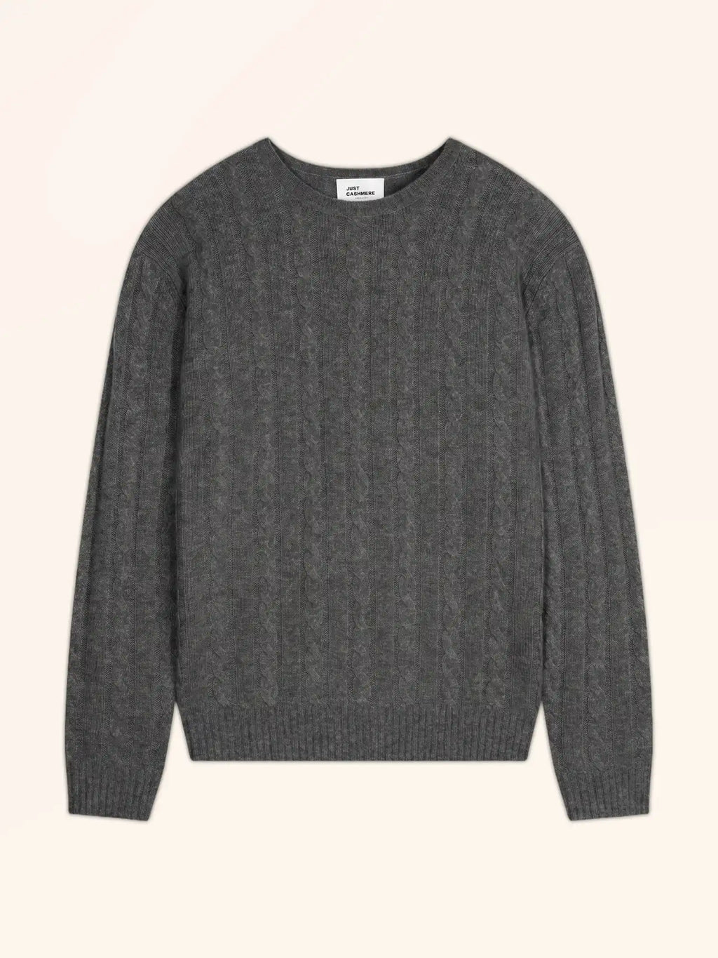 DARRI Pull Col Rond 4 Fils Anthracite Chiné