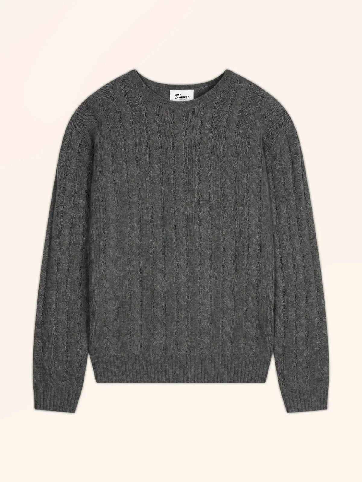 DARRI Pull Col Rond 4 Fils Anthracite Chiné