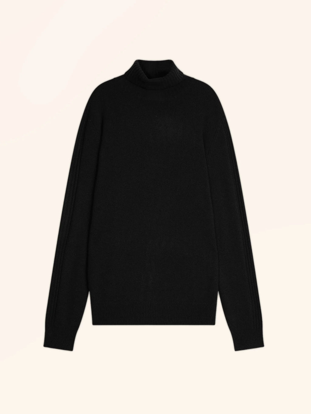 NOI Pull Col Roulé 4 Fils Noir