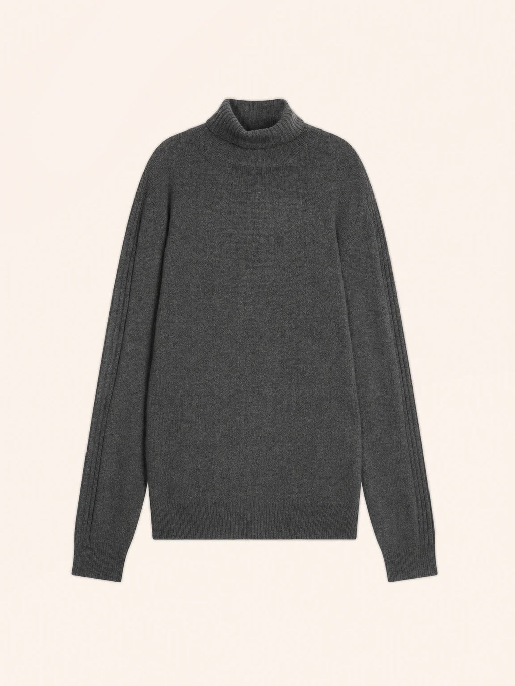NOI Pull Col Roulé 4 Fils Anthracite Chiné