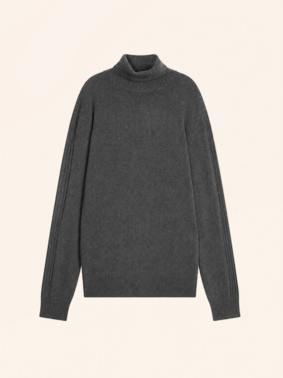 NOI Pull Col Roulé 4 Fils Anthracite Chiné
