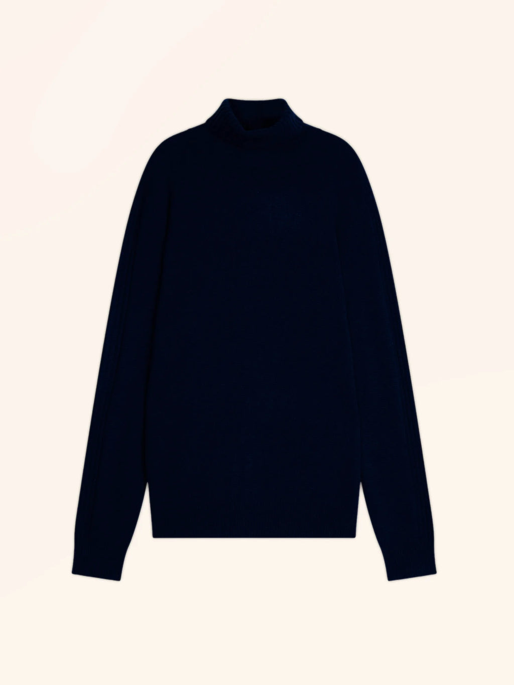 NOI Pull Col Roulé 4 Fils Bleu Marine