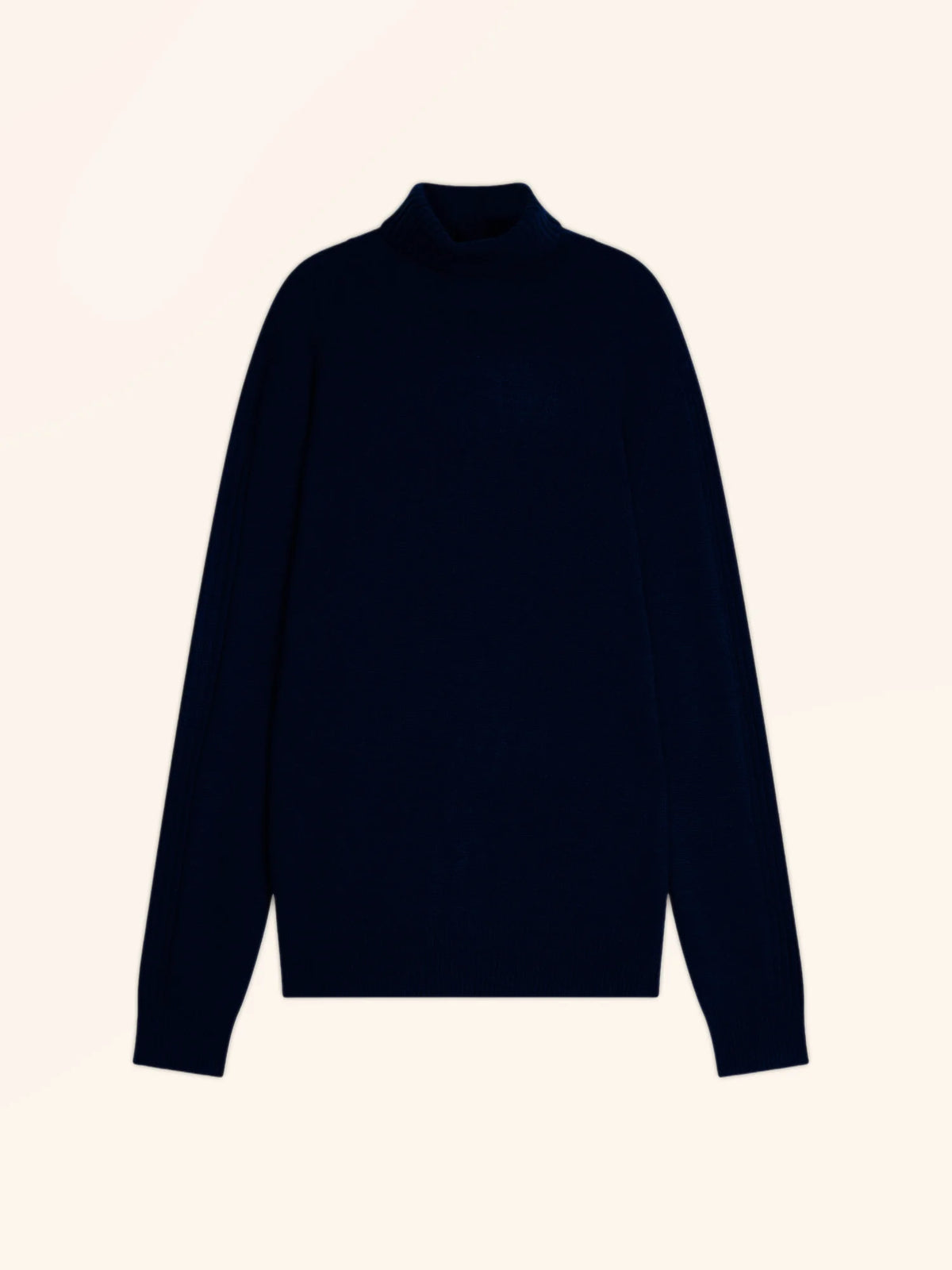 NOI Pull Col Roulé 4 Fils Bleu Marine