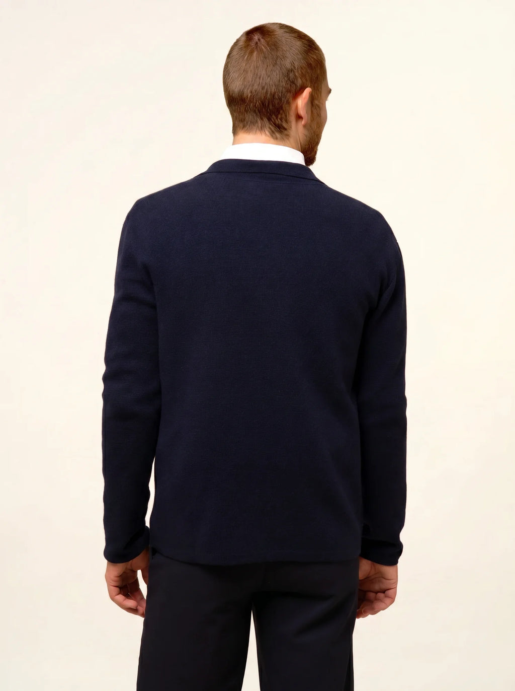 ALVAR Veste Boutonnée Col Tailleur Bleu Marine