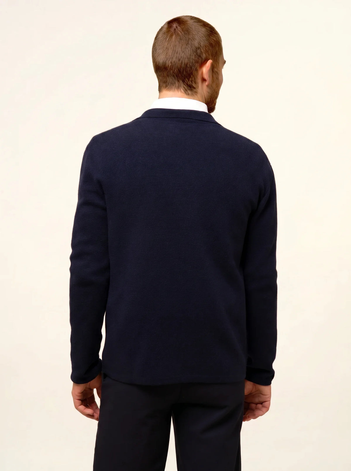ALVAR Veste Boutonnée Col Tailleur Bleu Marine