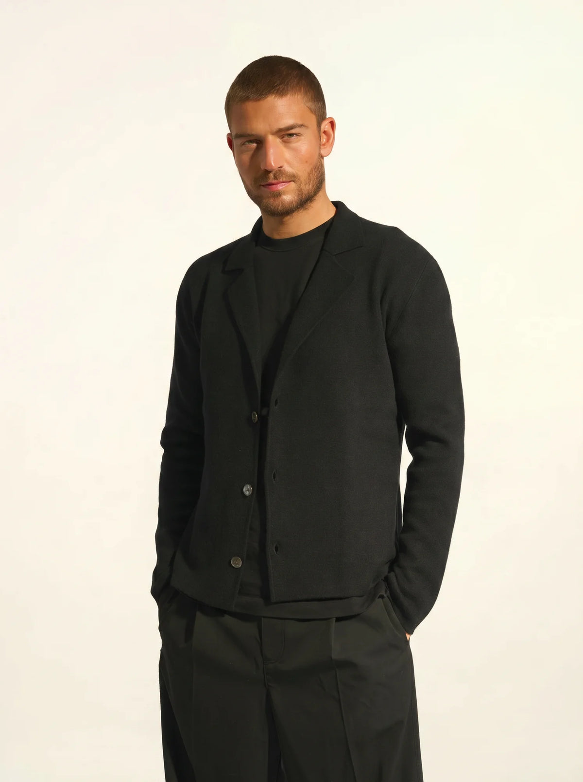 ALVAR Veste Boutonnée Col Tailleur Noir