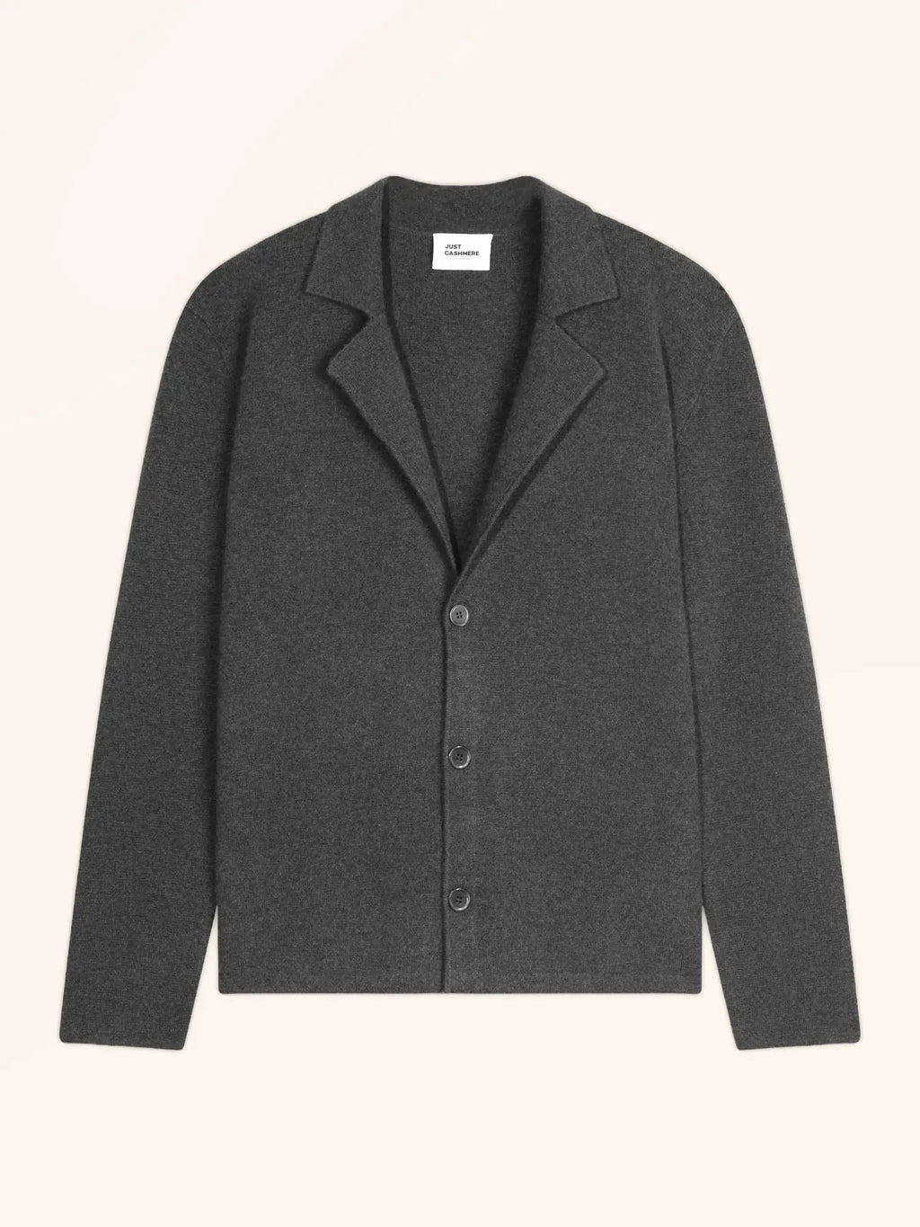 ALVAR Veste Boutonnée Col Tailleur Anthracite Chiné