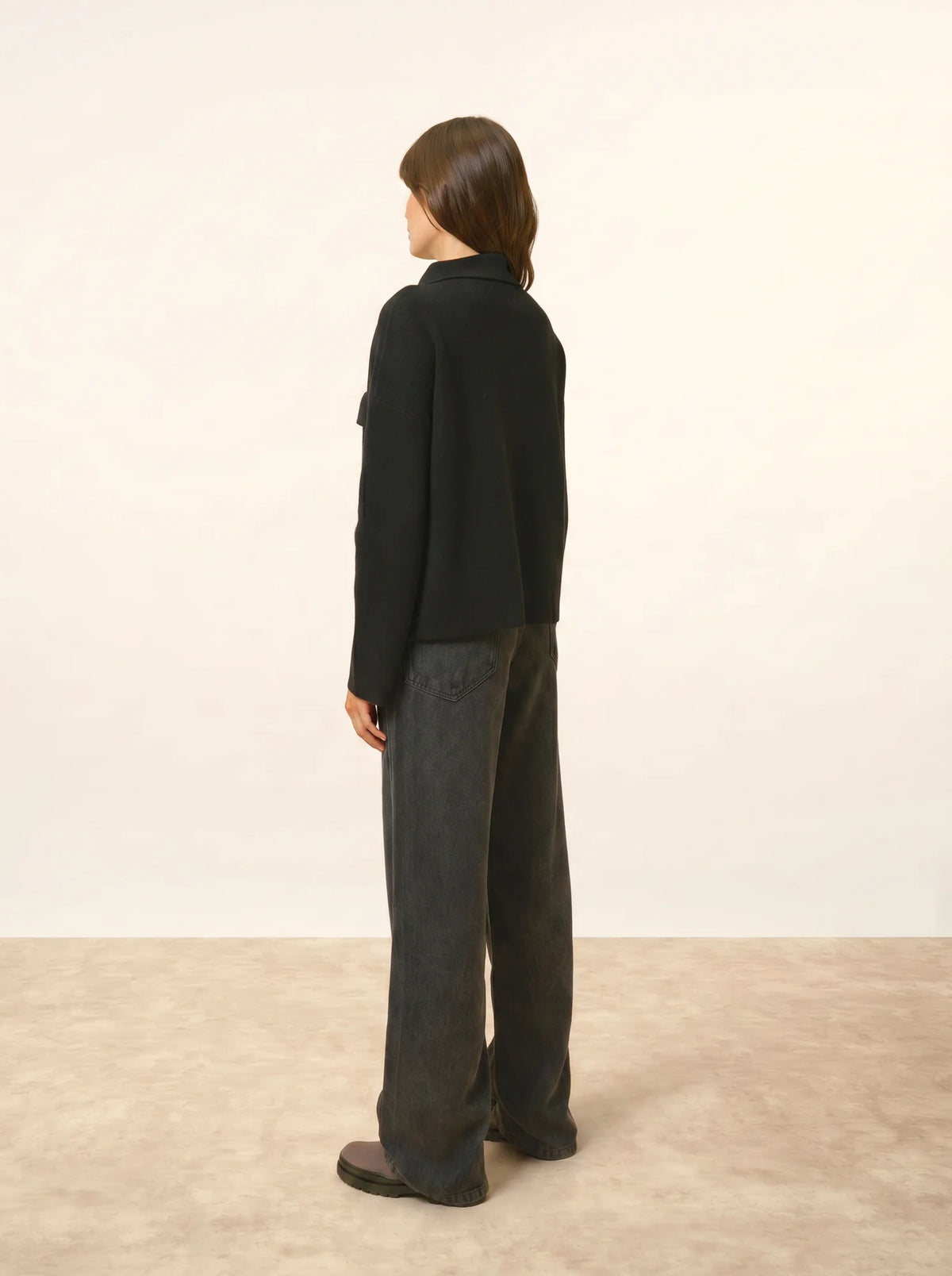 HEKLA Veste Boutonnée Col Chemise Noir