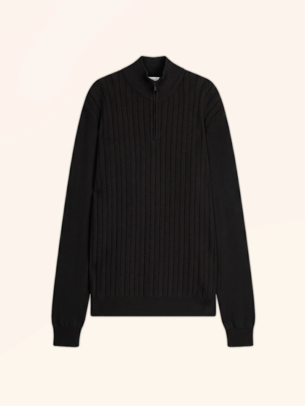 HILMIR Pullover Truckerkragen Schwarz