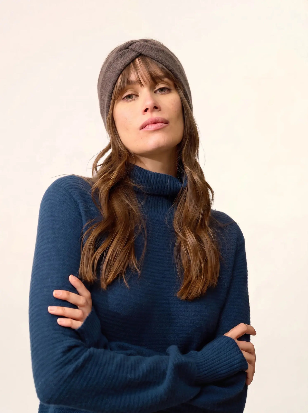 YLFA bandeau 8 fils taupe chiné