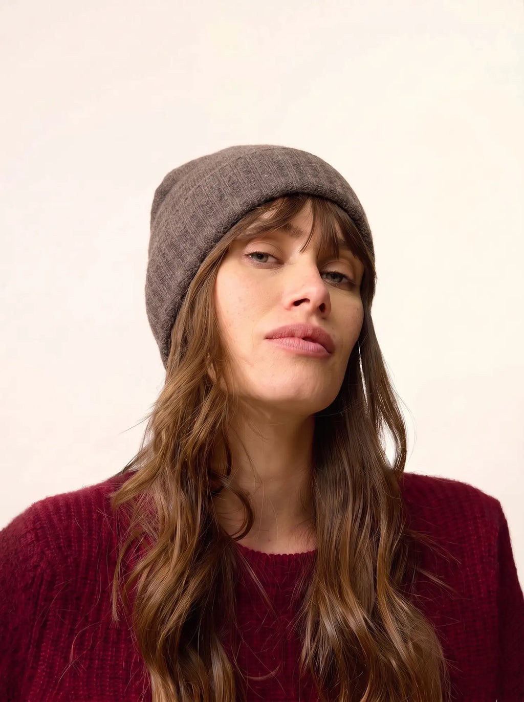SIGNY Beanie 4 Ply Heather Taupe