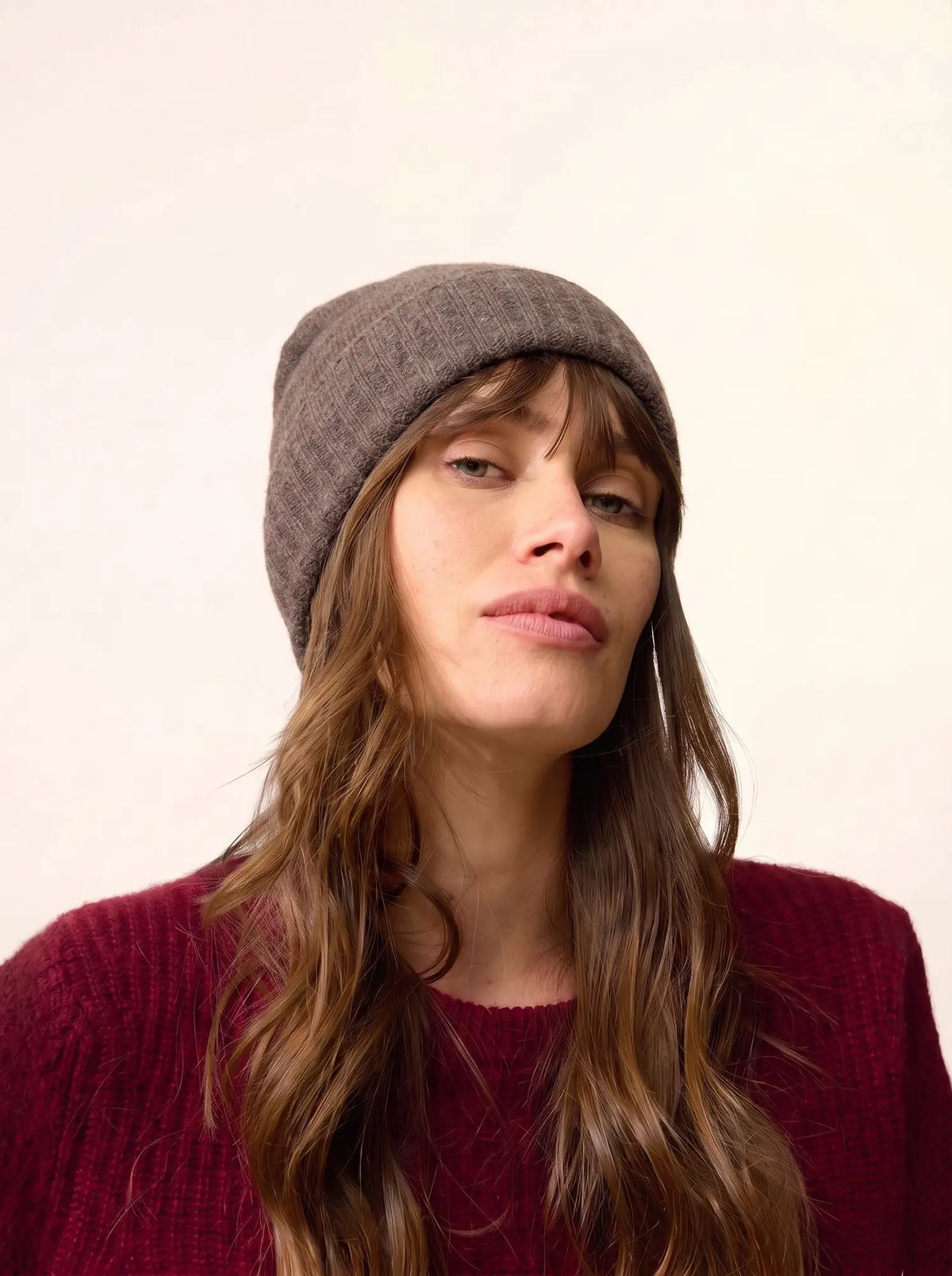 SIGNY Beanie 4 Ply Heather Taupe