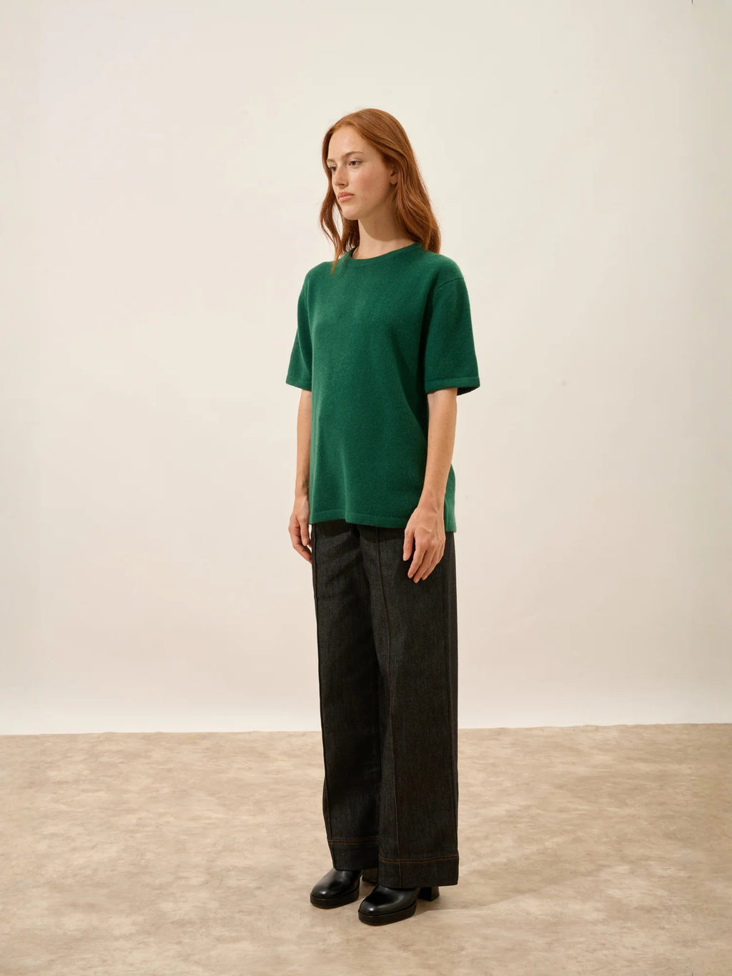CARLA T-Shirt Crew Neck 4 Ply Pine
