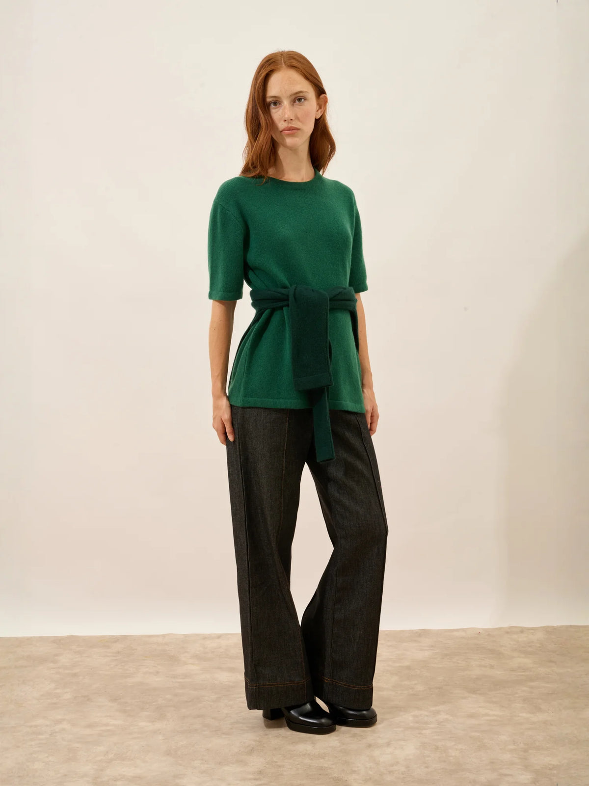 CARLA T-Shirt Crew Neck 4 Ply Pine