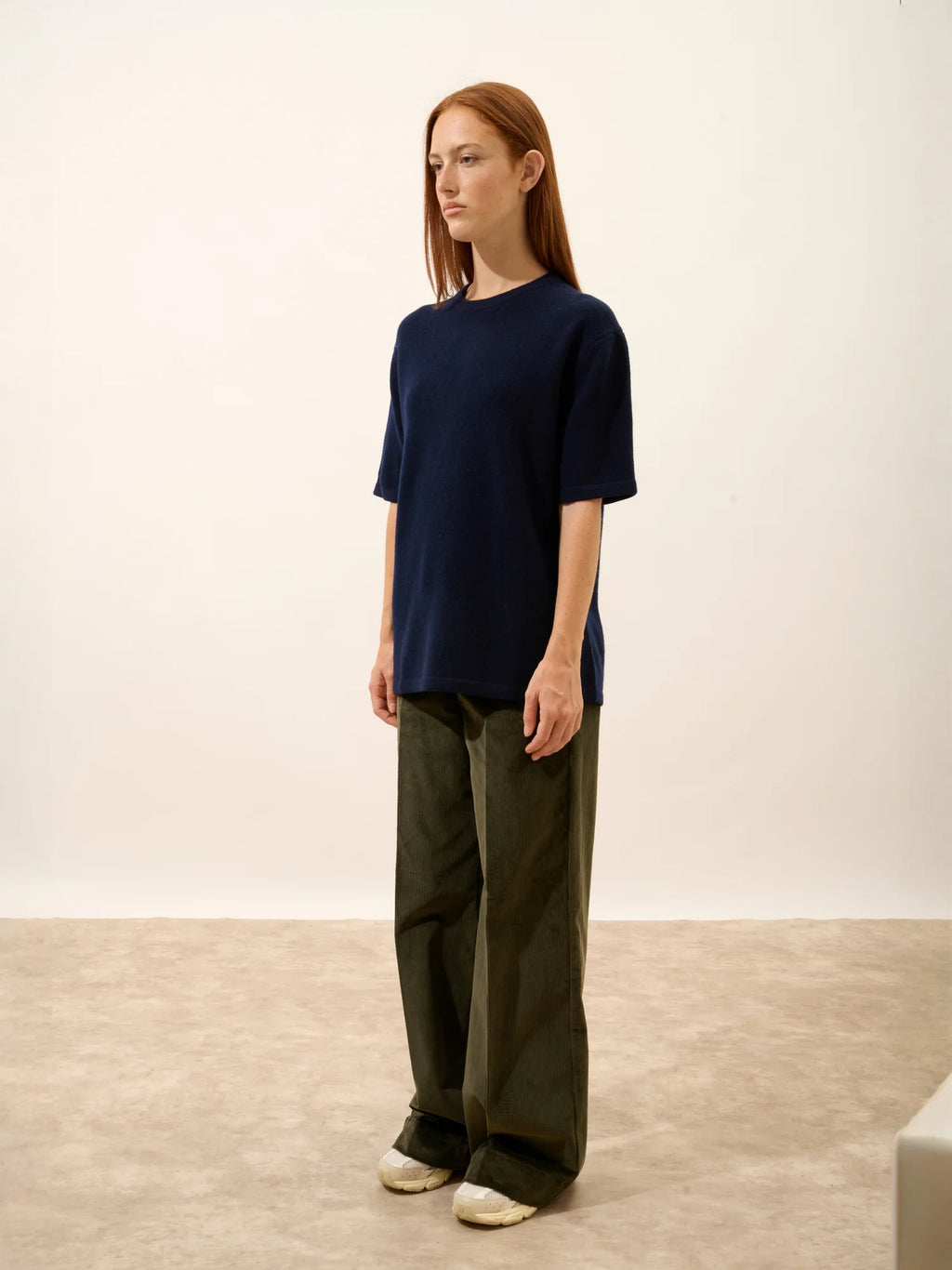 CARLA T-Shirt Crew Neck 4 Ply Navy
