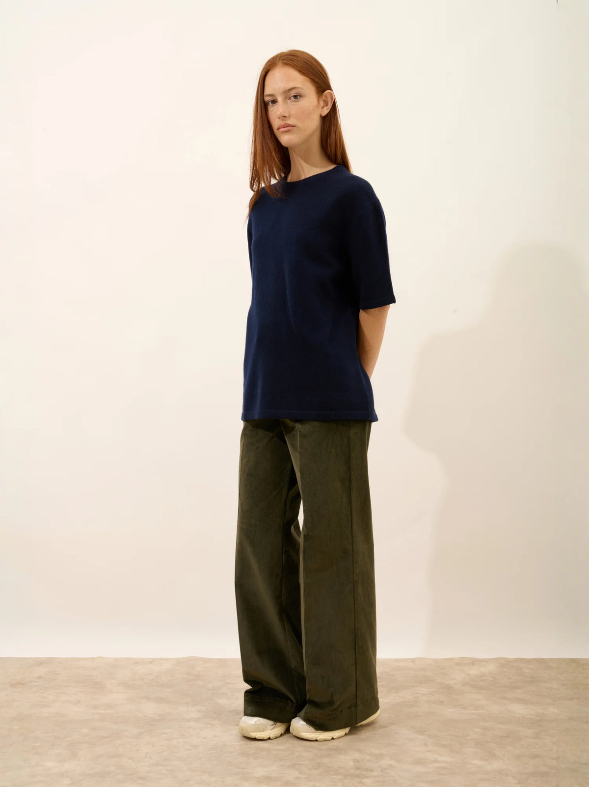 CARLA T-Shirt Crew Neck 4 Ply Navy