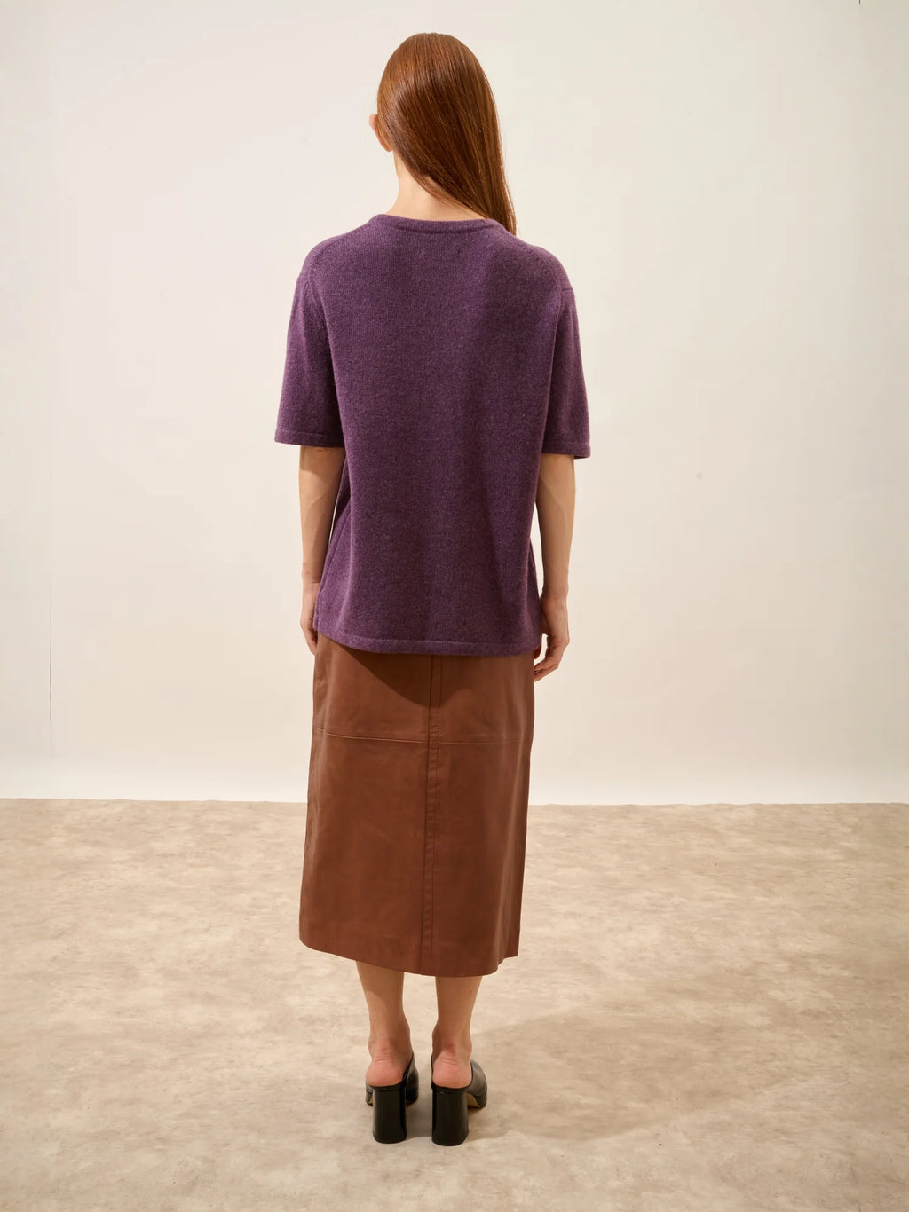 CARLA T-Shirt Crew Neck 4 Ply Heather Purple