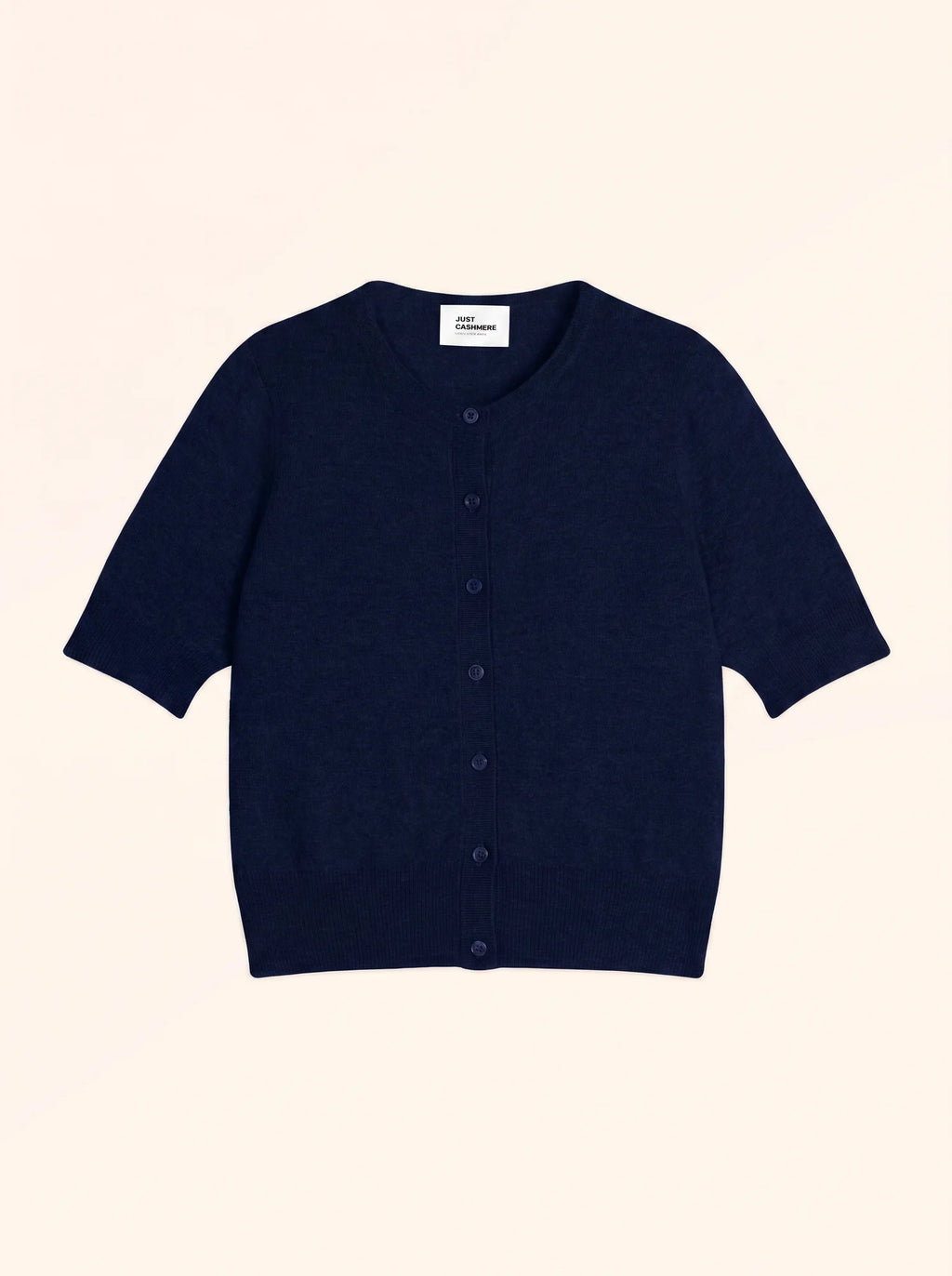 SAMUEL Cardigan Col Rond Manches Courtes Bleu Marine