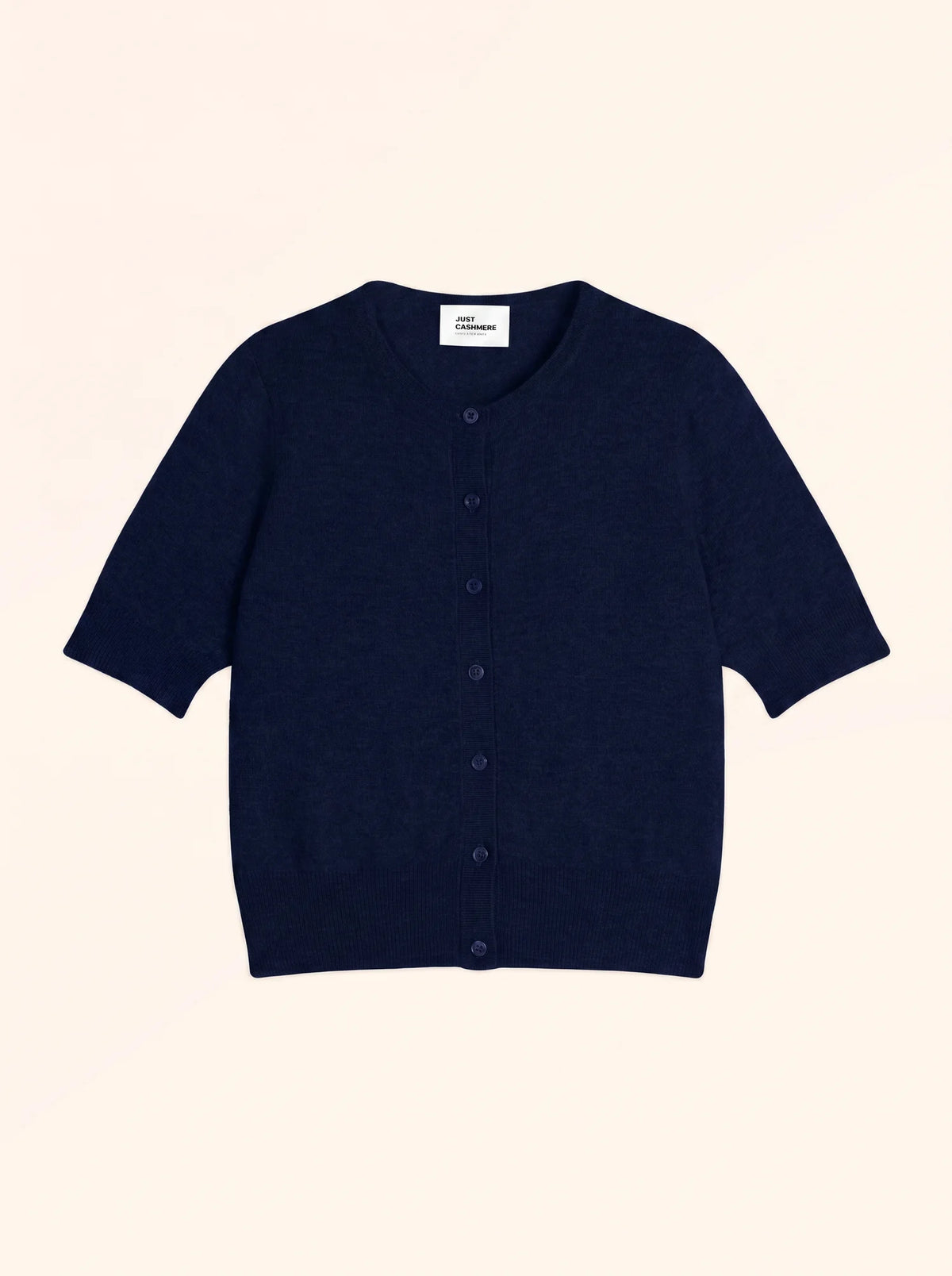 SAMUEL Cardigan Col Rond Manches Courtes Bleu Marine