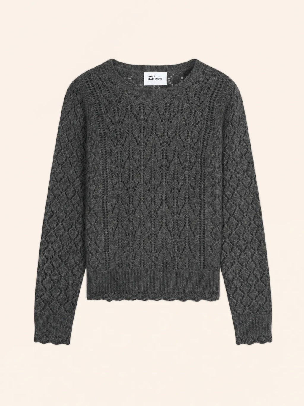 NADIA Sweater Crew Neck 8 Ply Heather Carbon