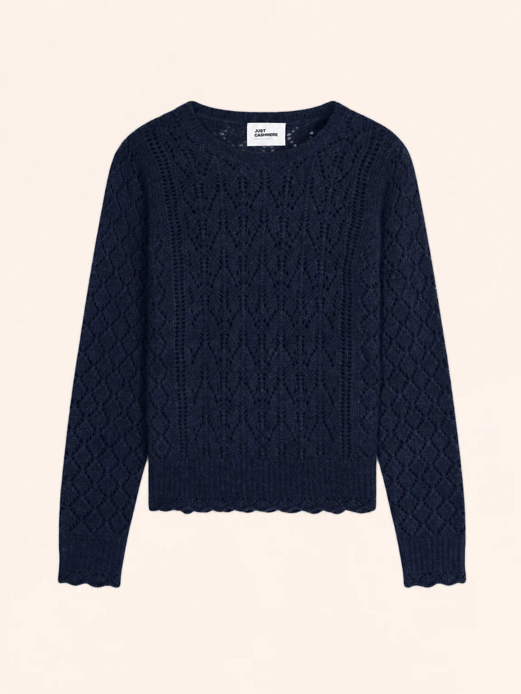 NADIA Sweater Crew Neck 8 Ply Navy