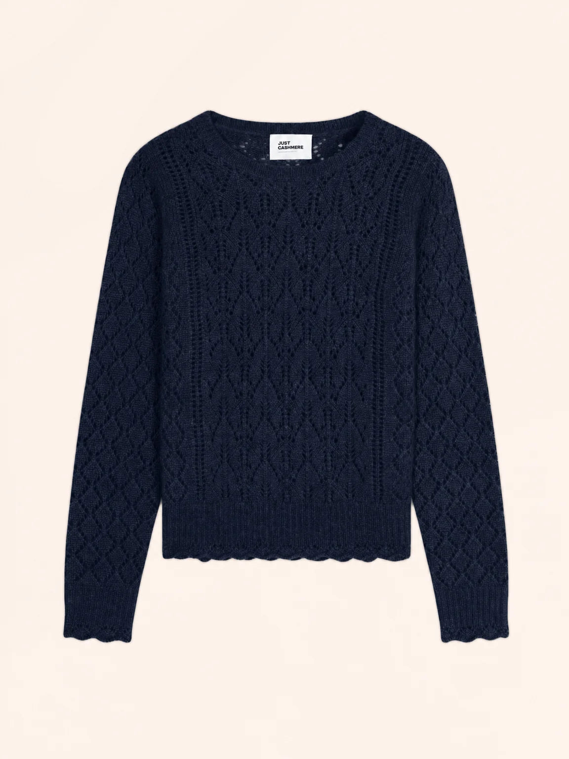 NADIA Sweater Crew Neck 8 Ply Navy