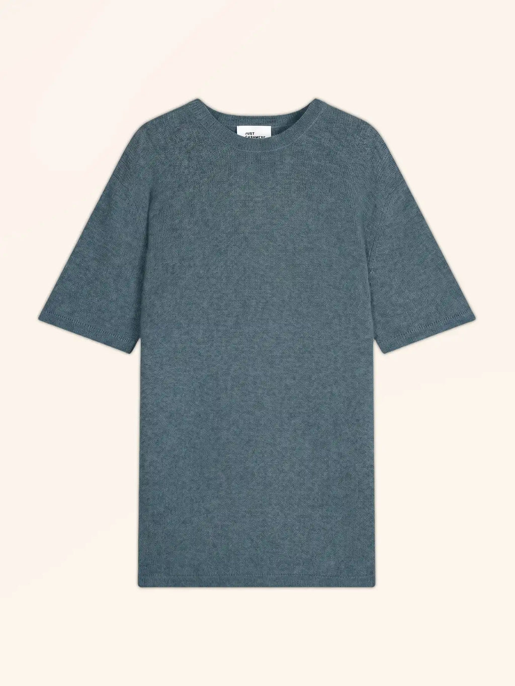 REBEKA T-Shirt Col Rond 4 Fils Vert Canard Chiné