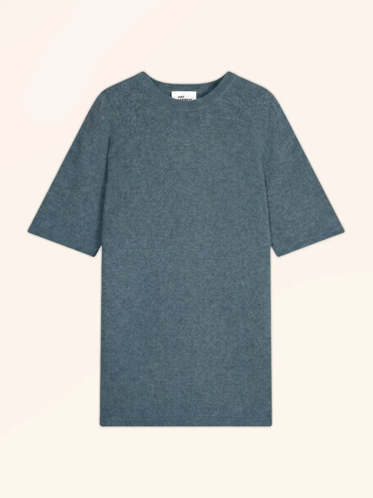 REBEKA T-Shirt Col Rond 4 Fils Vert Canard Chiné