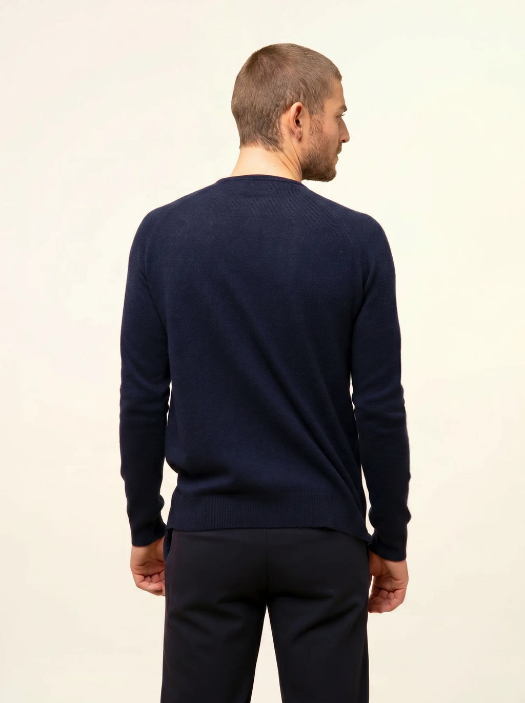 GUZMAN Pull Col Tunisien Bleu Marine