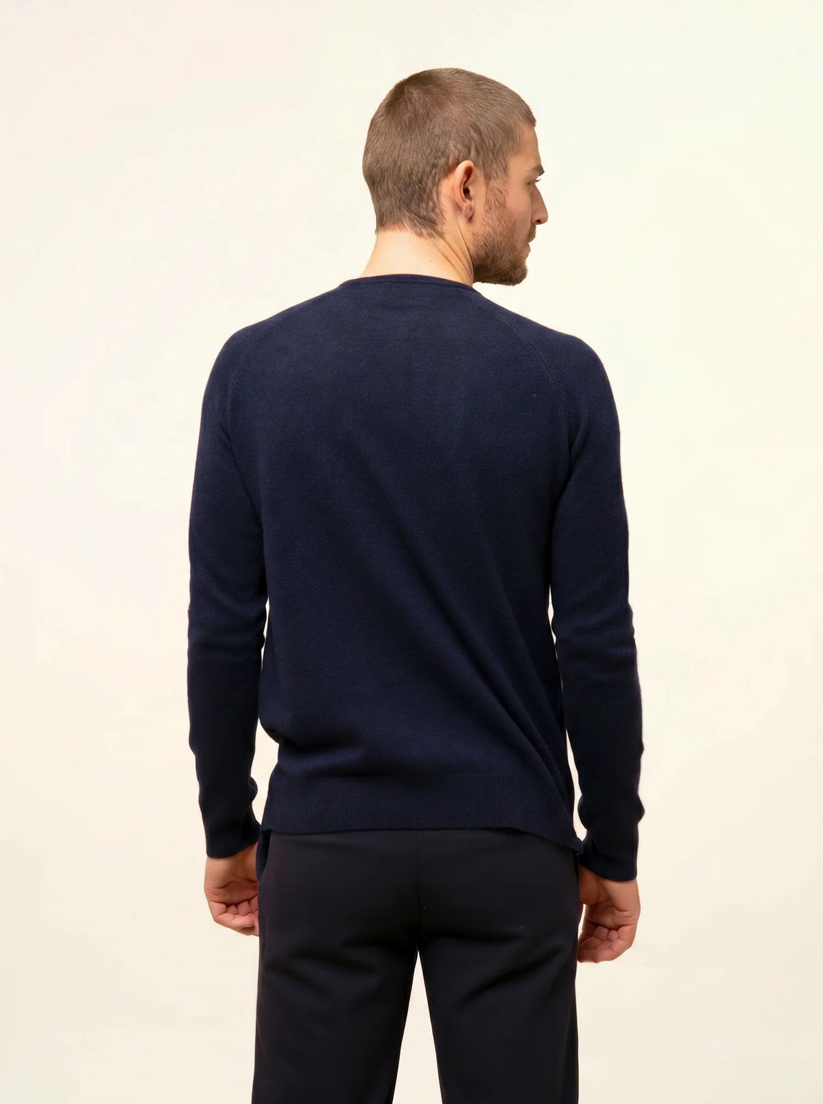 GUZMAN Pull Col Tunisien Bleu Marine